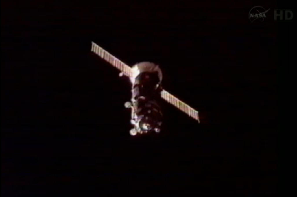 Russian Robotic Supply Ship Docks at Space Station
